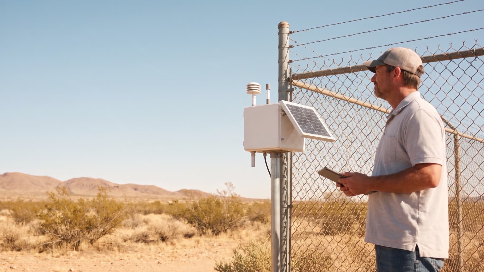 Air monitor at a fenceline